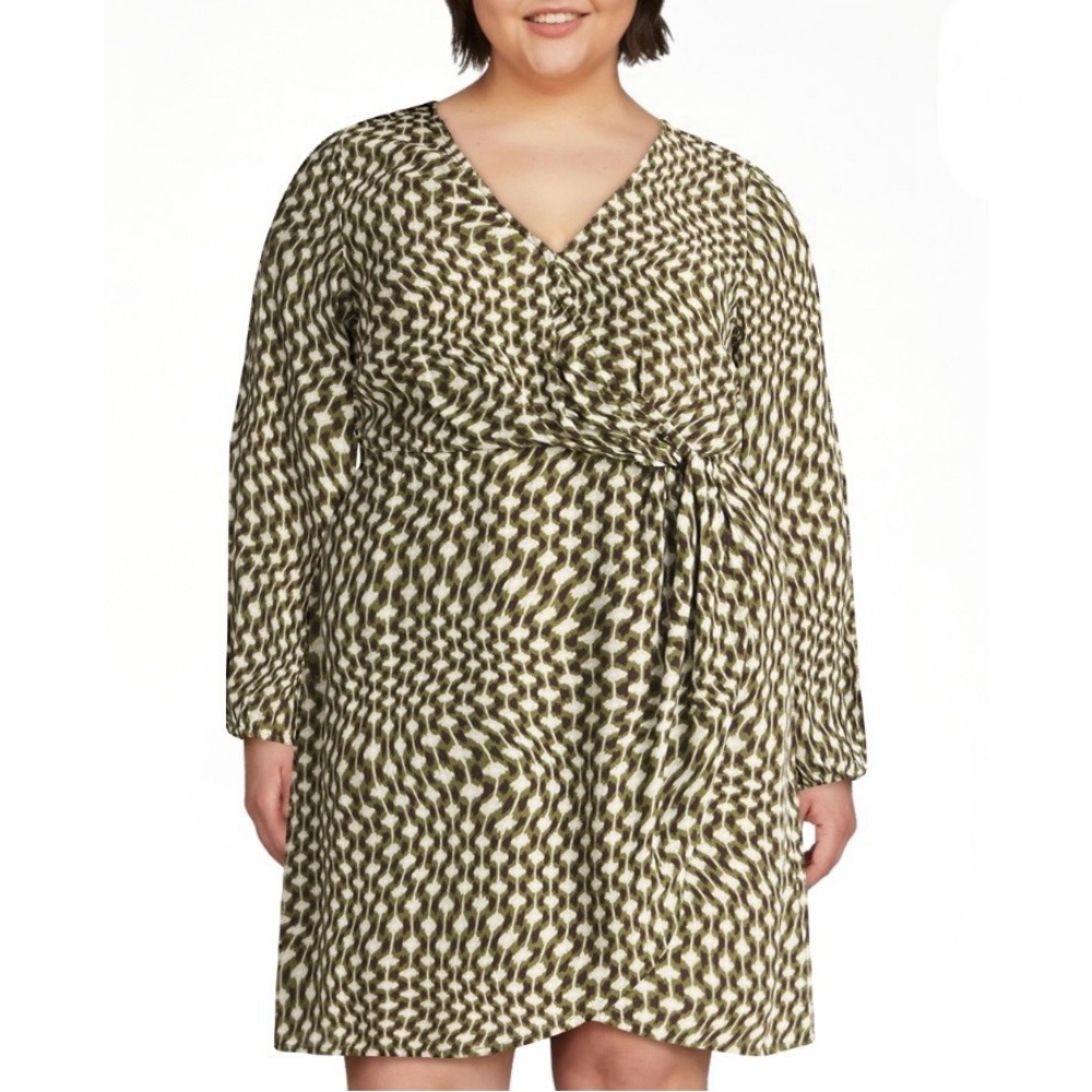 Time and Tru Women’s Stylish Long Sleeve Pullover Wrap Mini Dress Size XXL (20)